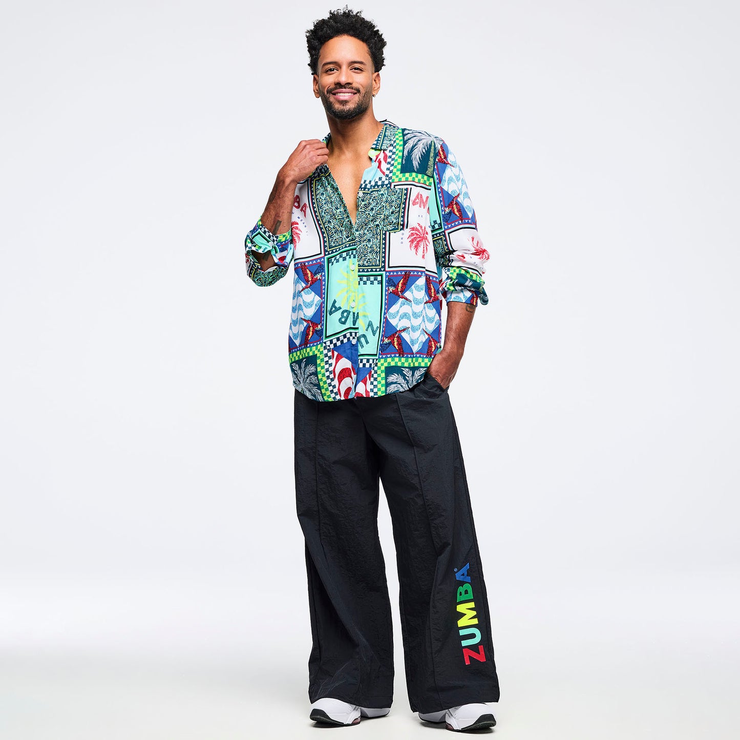 Latin Movement Long Sleeve Button Down