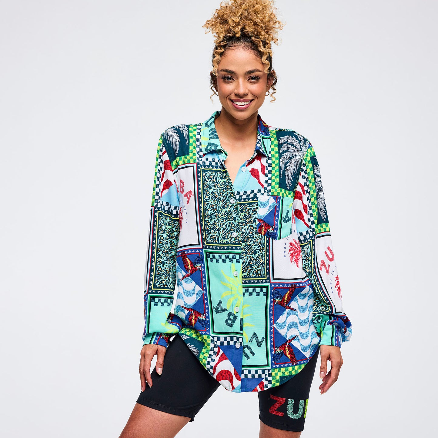 Latin Movement Long Sleeve Button Down