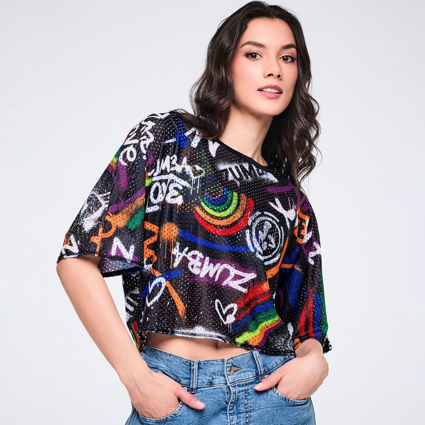Pride Mesh Boxy Crop Top