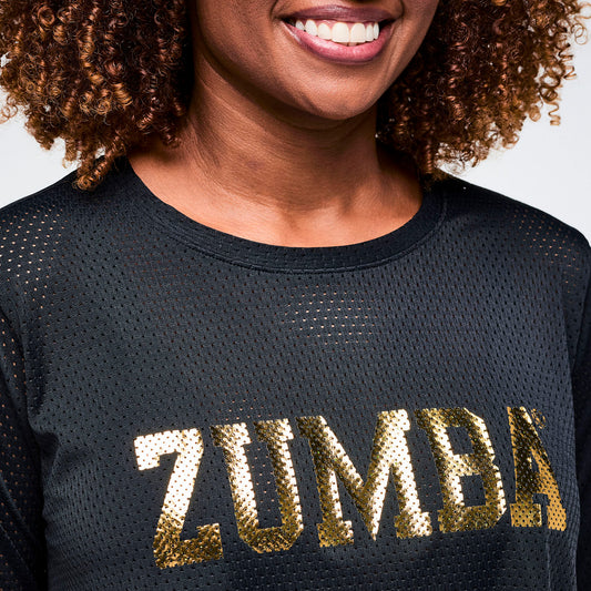 Worldwide Long Sleeve Loose Mesh Top