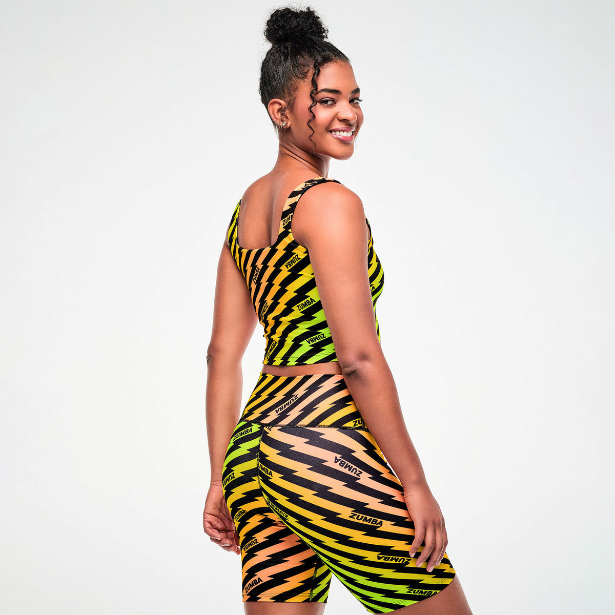 Electric Feel Z-Lift Crop Tank With Shelf Bra