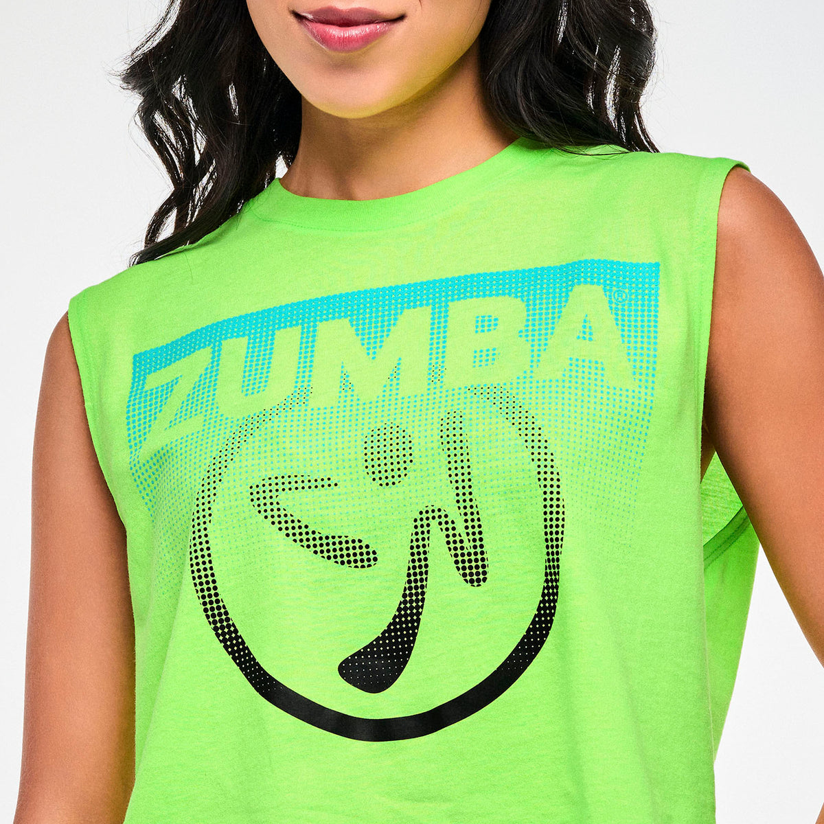 Electric Feel Crew Neck Muscle Crop Tank