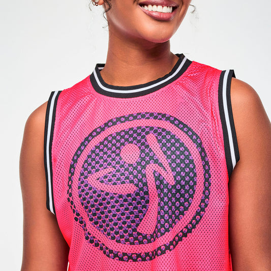 Electric Feel Loose Mesh Crop Tank