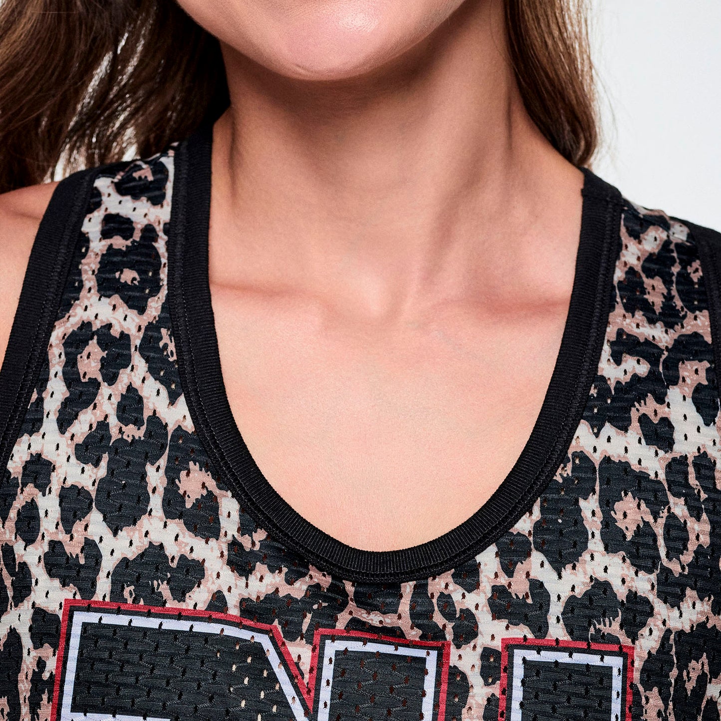 Rock 'n' Roll Basketball Tank With Curved Hem