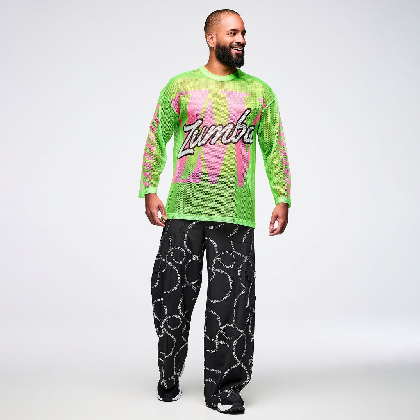 Dale-Z Oversized Mesh Long Sleeve Top