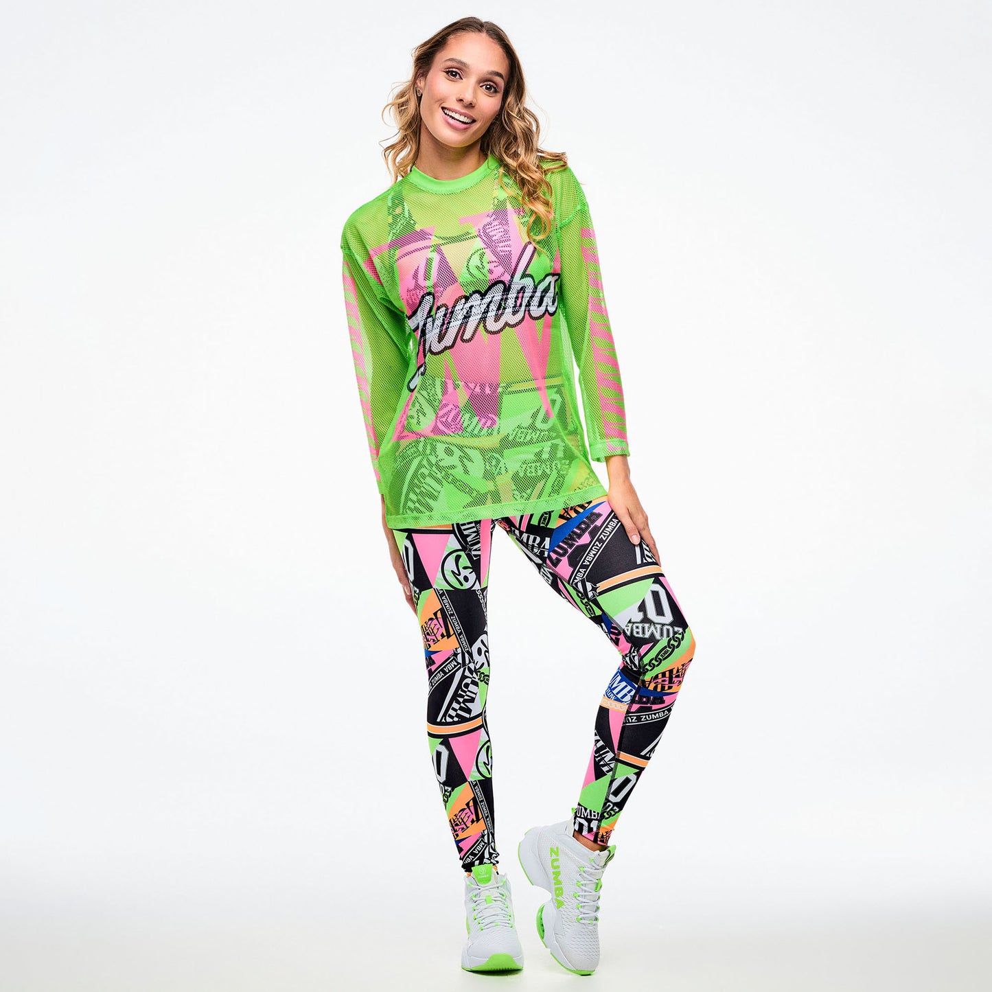 Dale-Z Oversized Mesh Long Sleeve Top