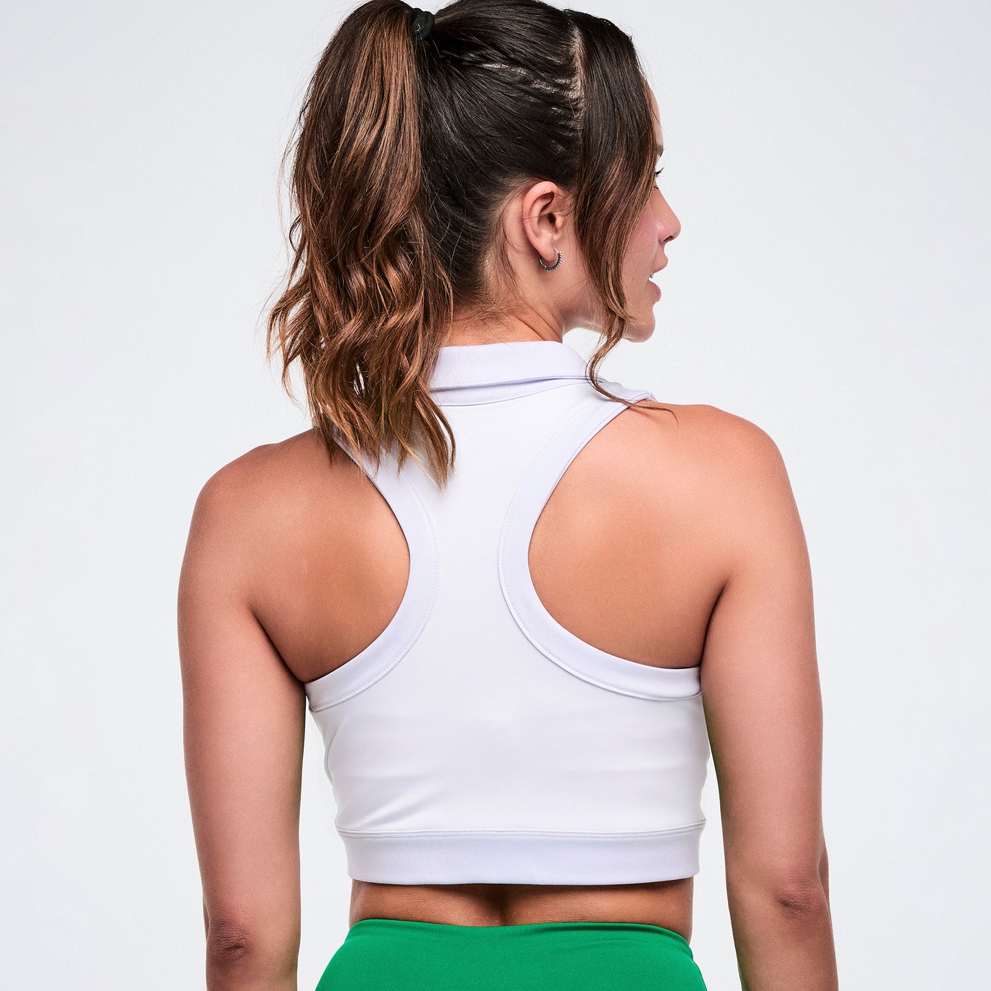 Color Spree Crop Racerback Polo