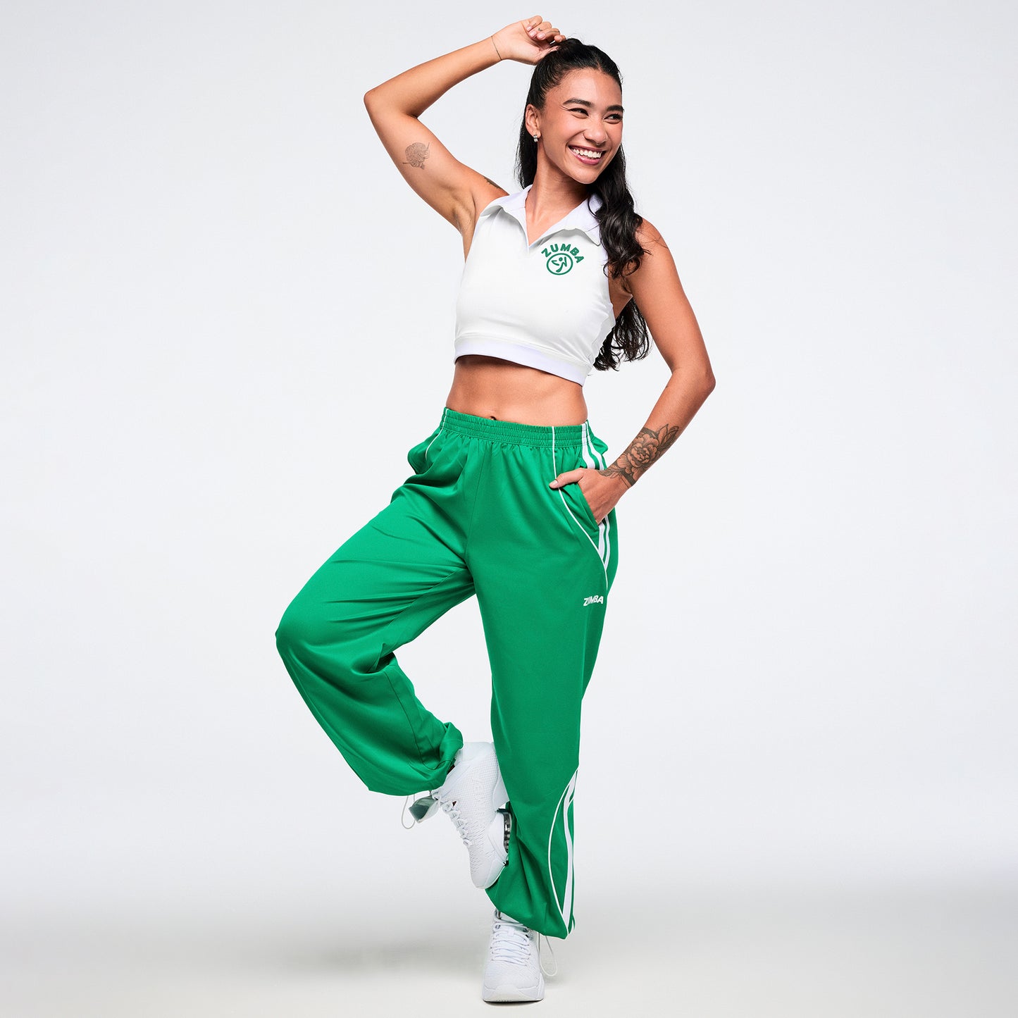 Color Spree Crop Racerback Polo