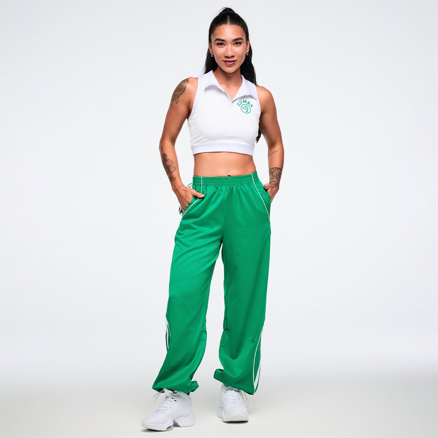 Color Spree Crop Racerback Polo