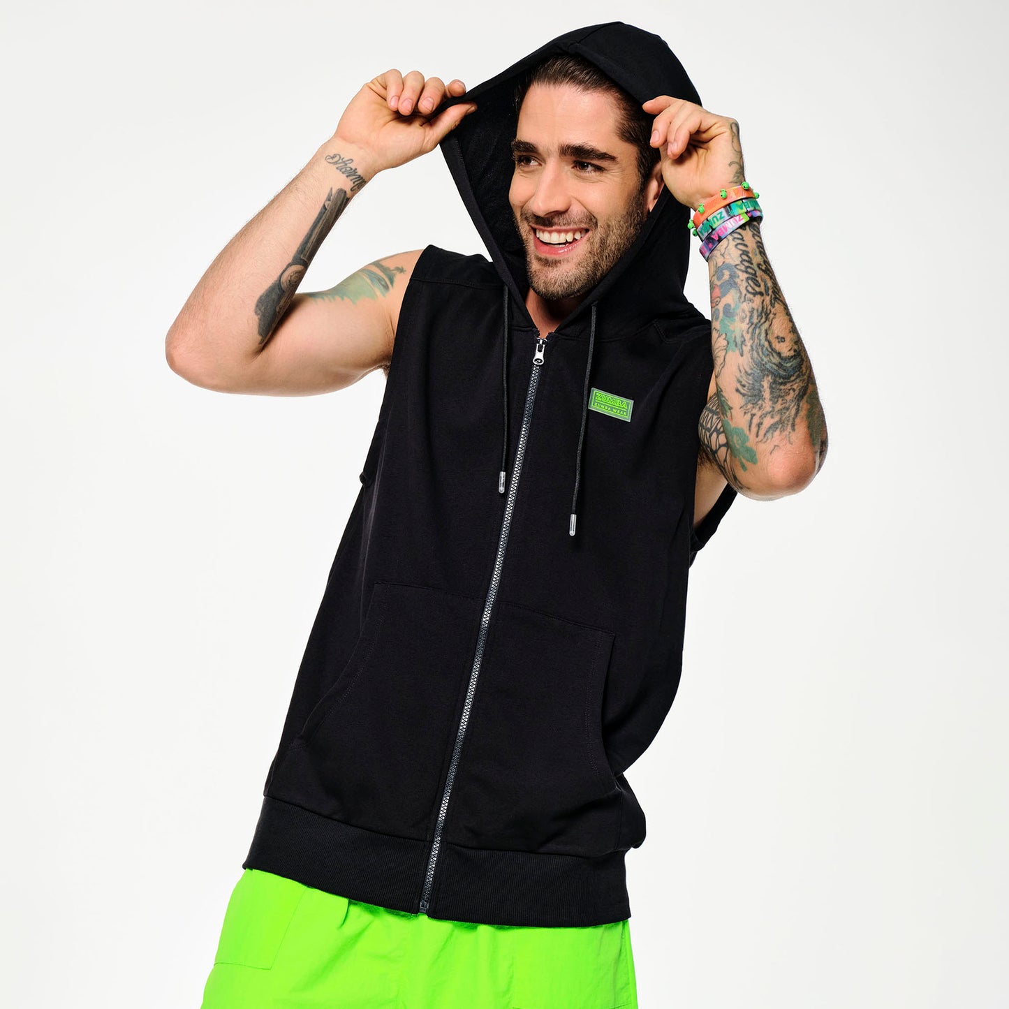 Zumba® Glow Sleeveless Zip-Up Hoodie