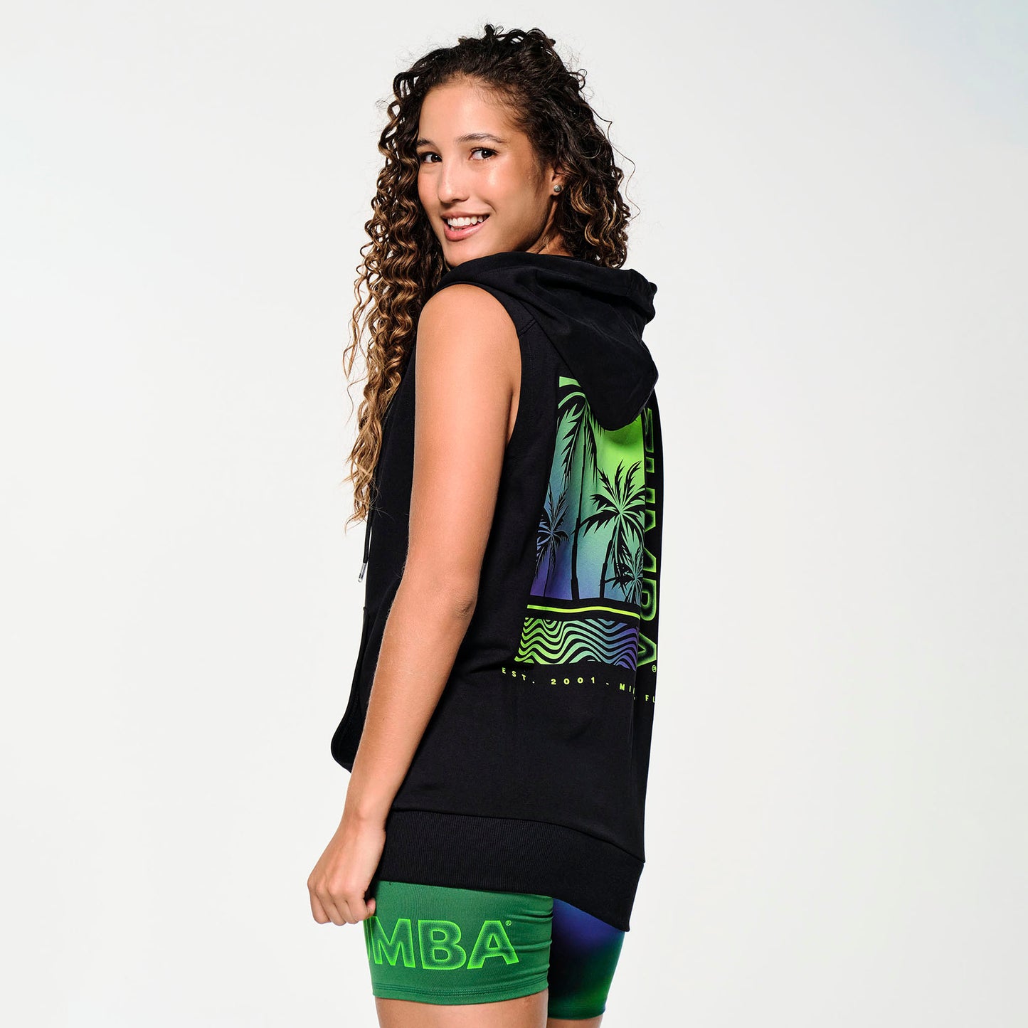 Zumba® Glow Sleeveless Zip-Up Hoodie