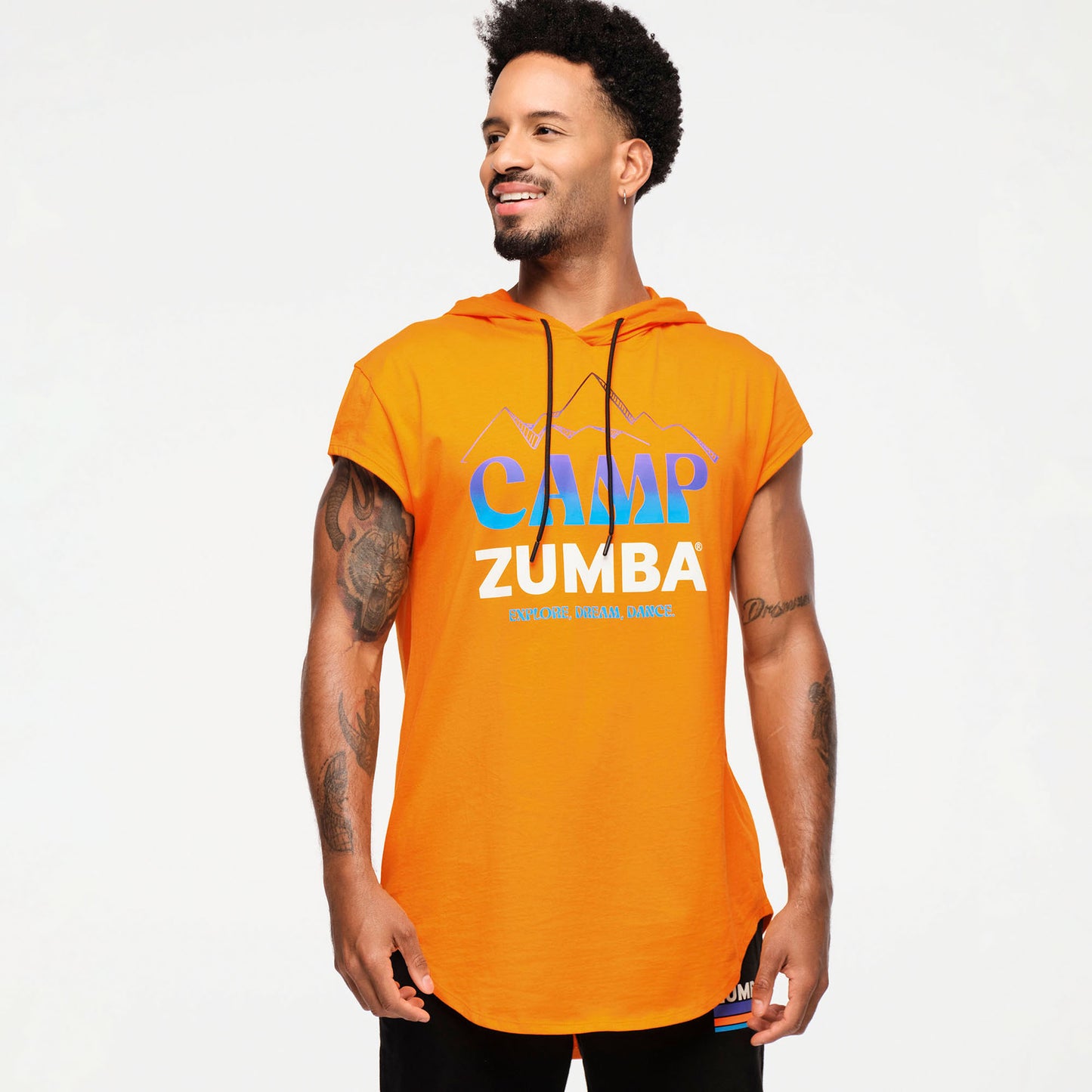 Zumba® Explore Men's Cap Sleeve Hoodie Top