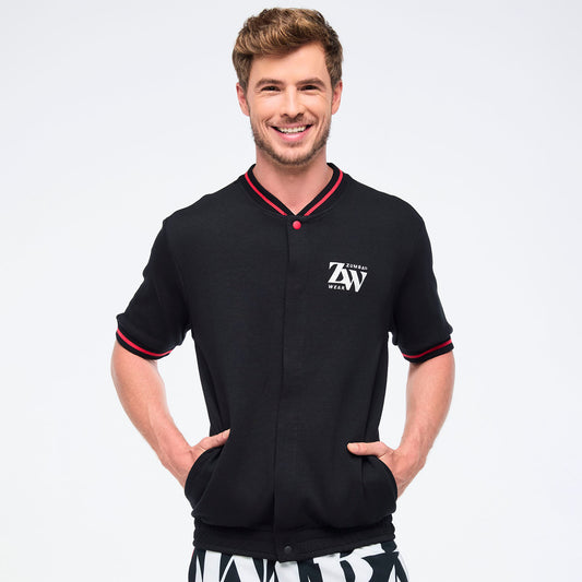 Zumba® Haus Men's Short Sleeve Bomber Jacket