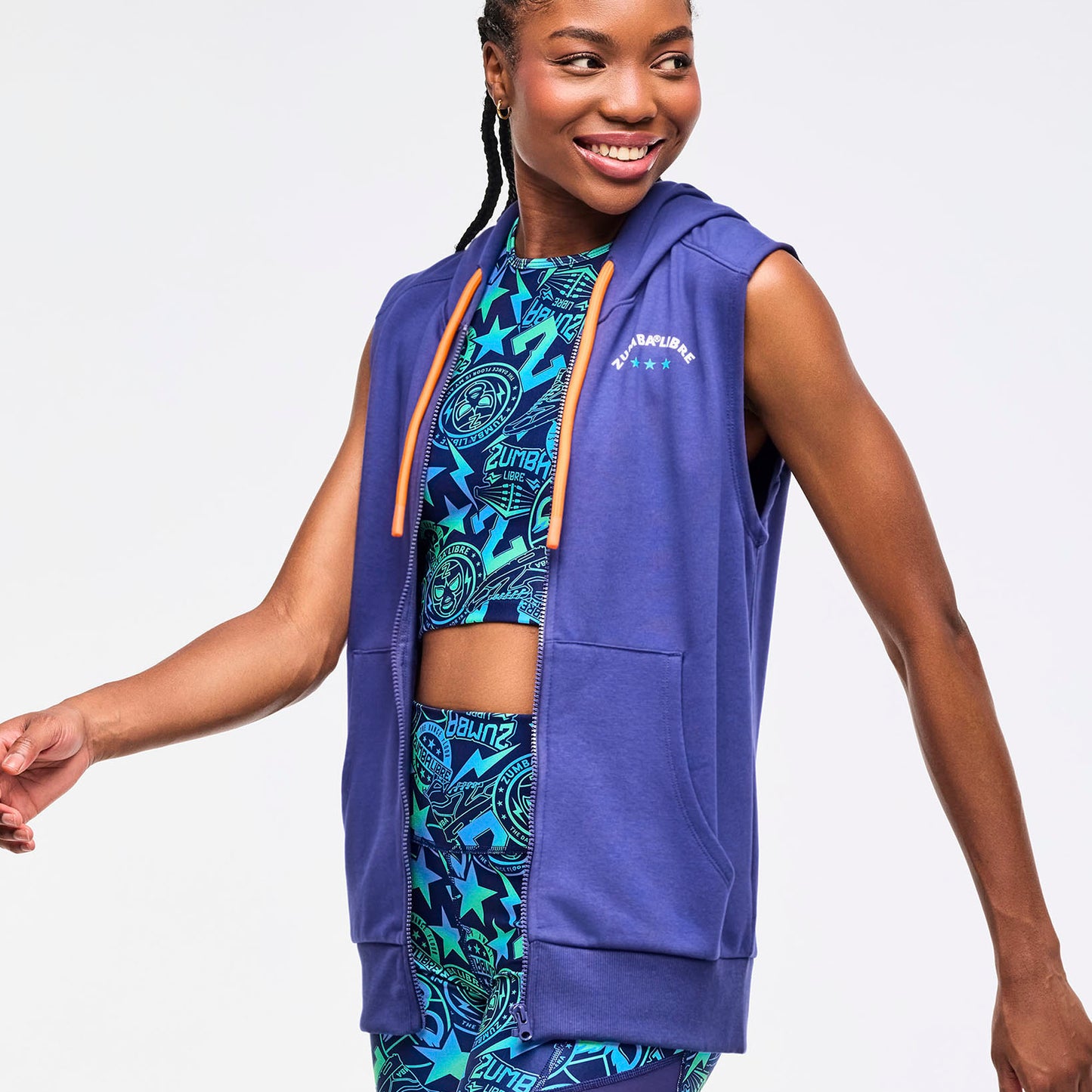 Zumba® Libre Men's Sleeveless Zip-Up Hoodie