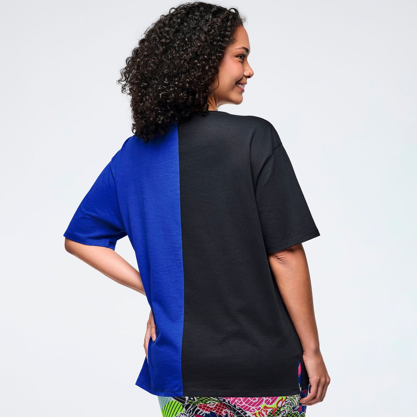 Eastern Flavor Men's Oversized Two-Tone Crew Neck Tee