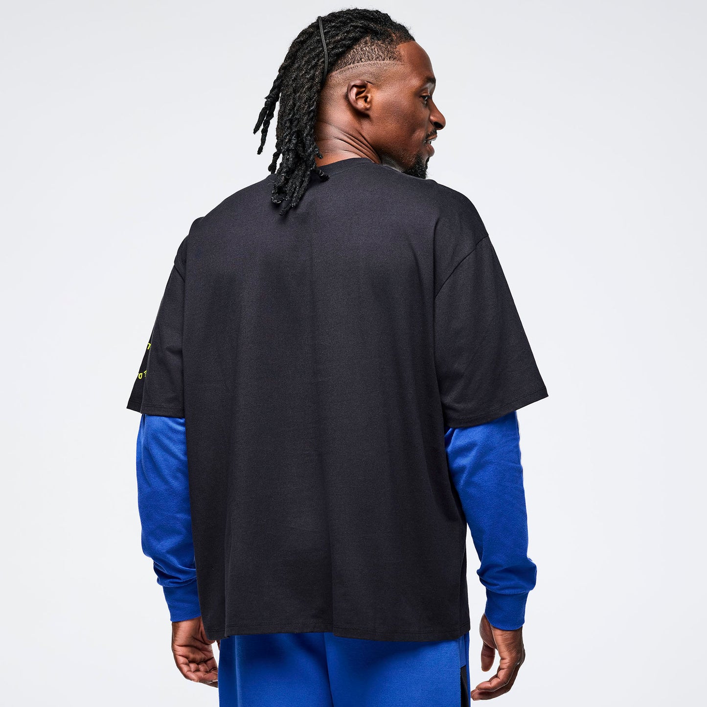 Eastern Flavor Men's Oversized Crew Neck Tee - Bold Black