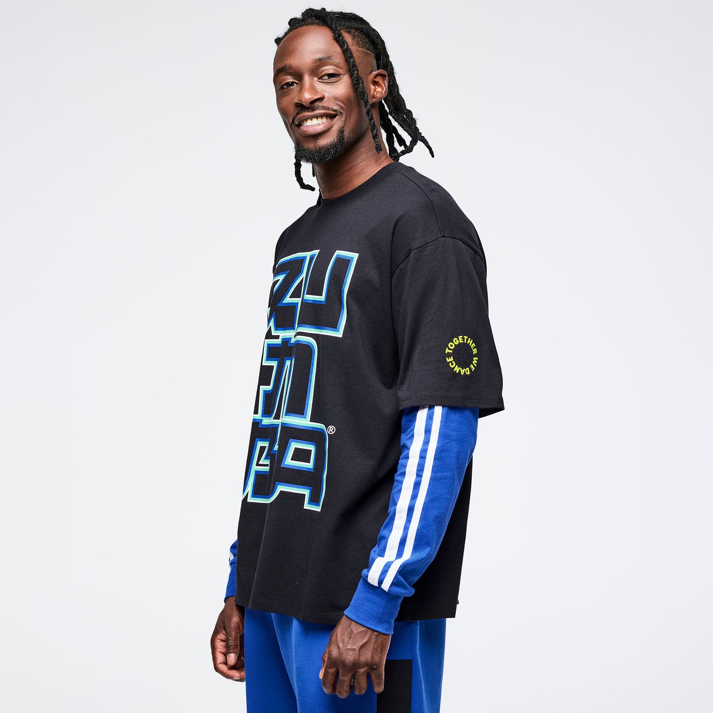 Eastern Flavor Men's Oversized Crew Neck Tee - Bold Black