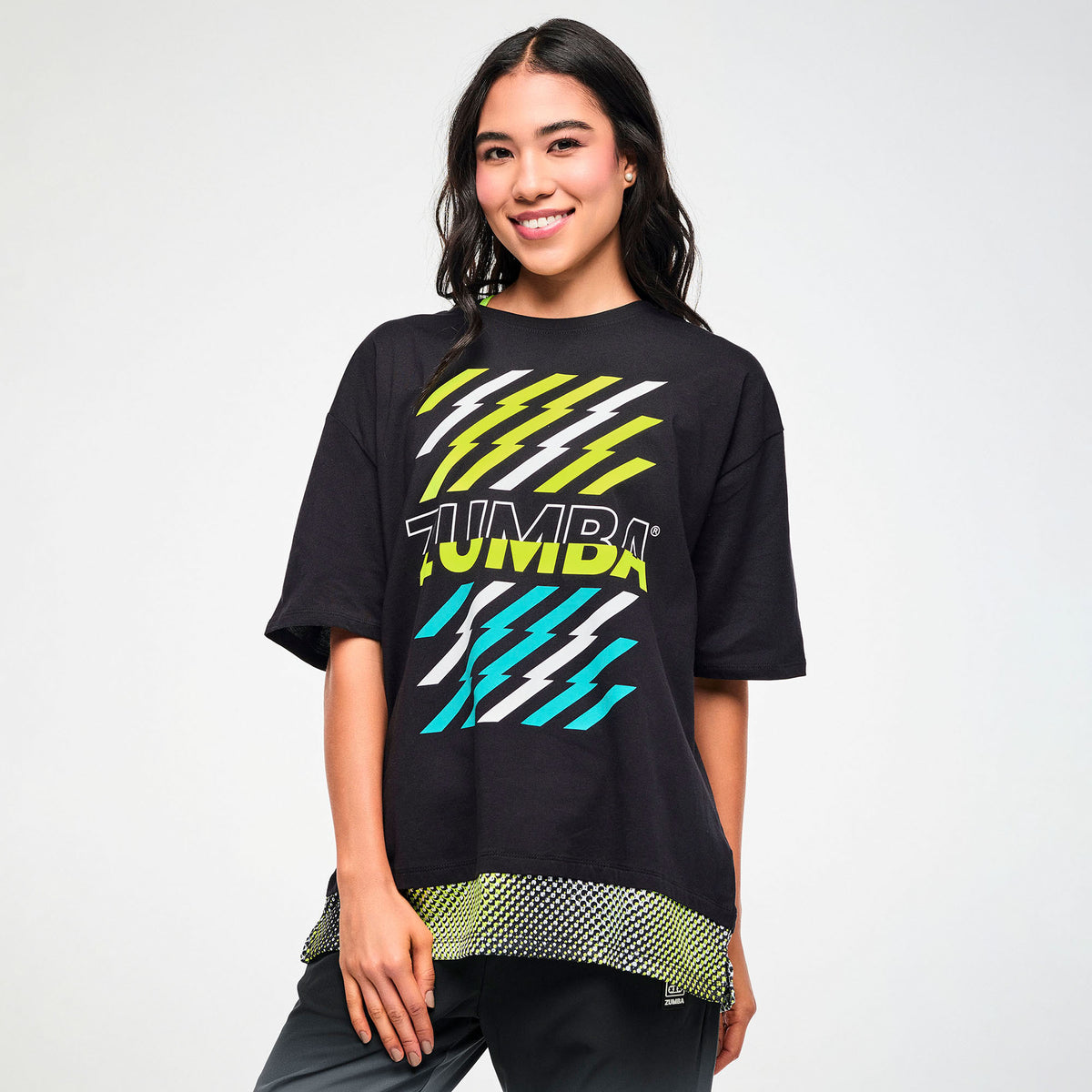 Electric Feel Men's Tee With Double Layered Hem
