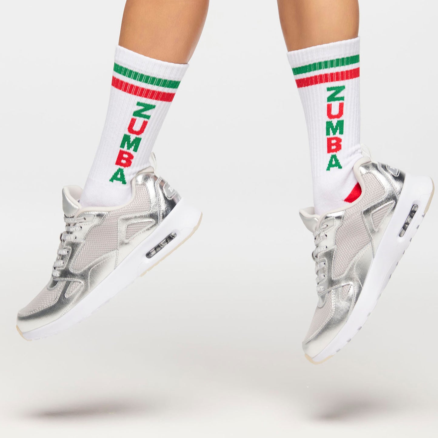 Zumba® Holiday High Socks - White