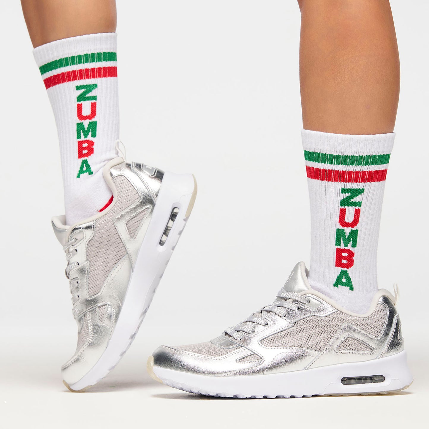 Zumba® Holiday High Socks - White