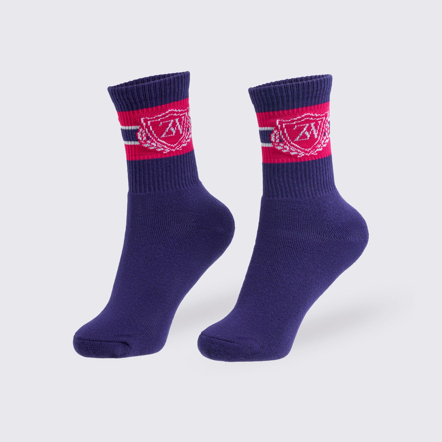 Class of 2001 Plush Half Crew Sock - Soft Navy