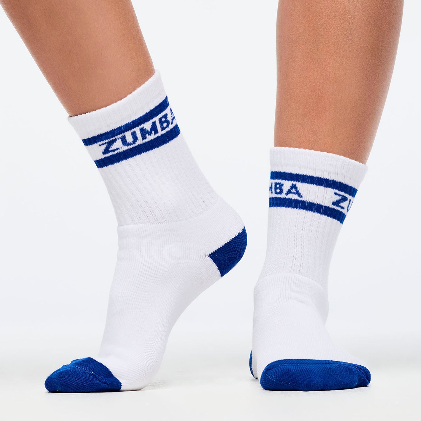 Zumba® Amour Plush Half Crew Sock - Blue
