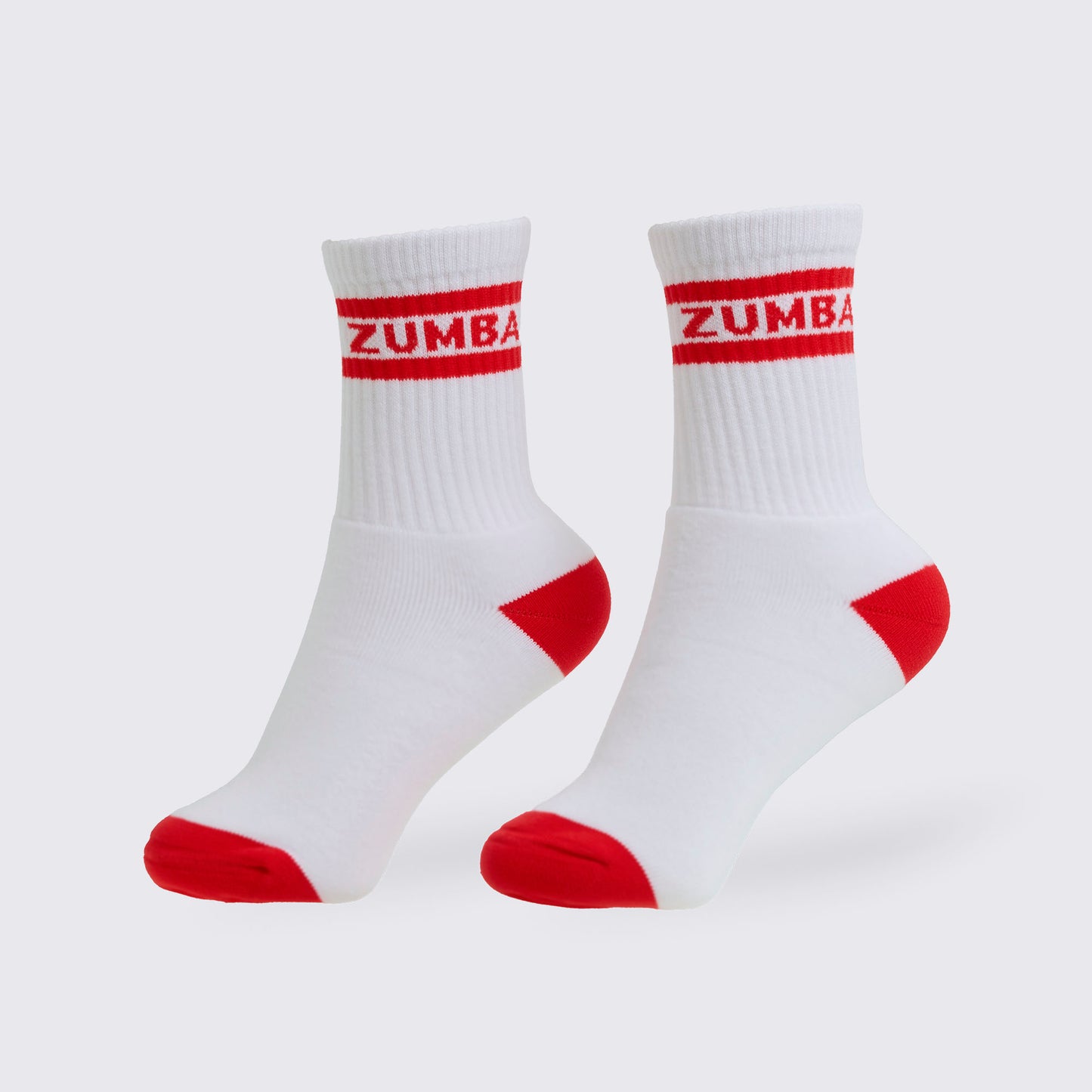 Zumba® Amour Plush Half Crew Sock - White