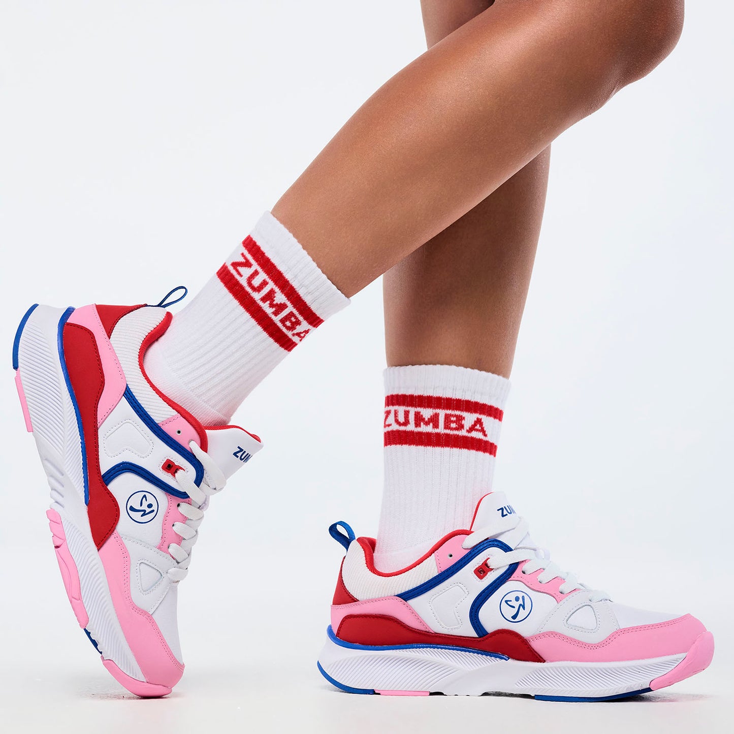 Zumba® Amour Plush Half Crew Sock - White