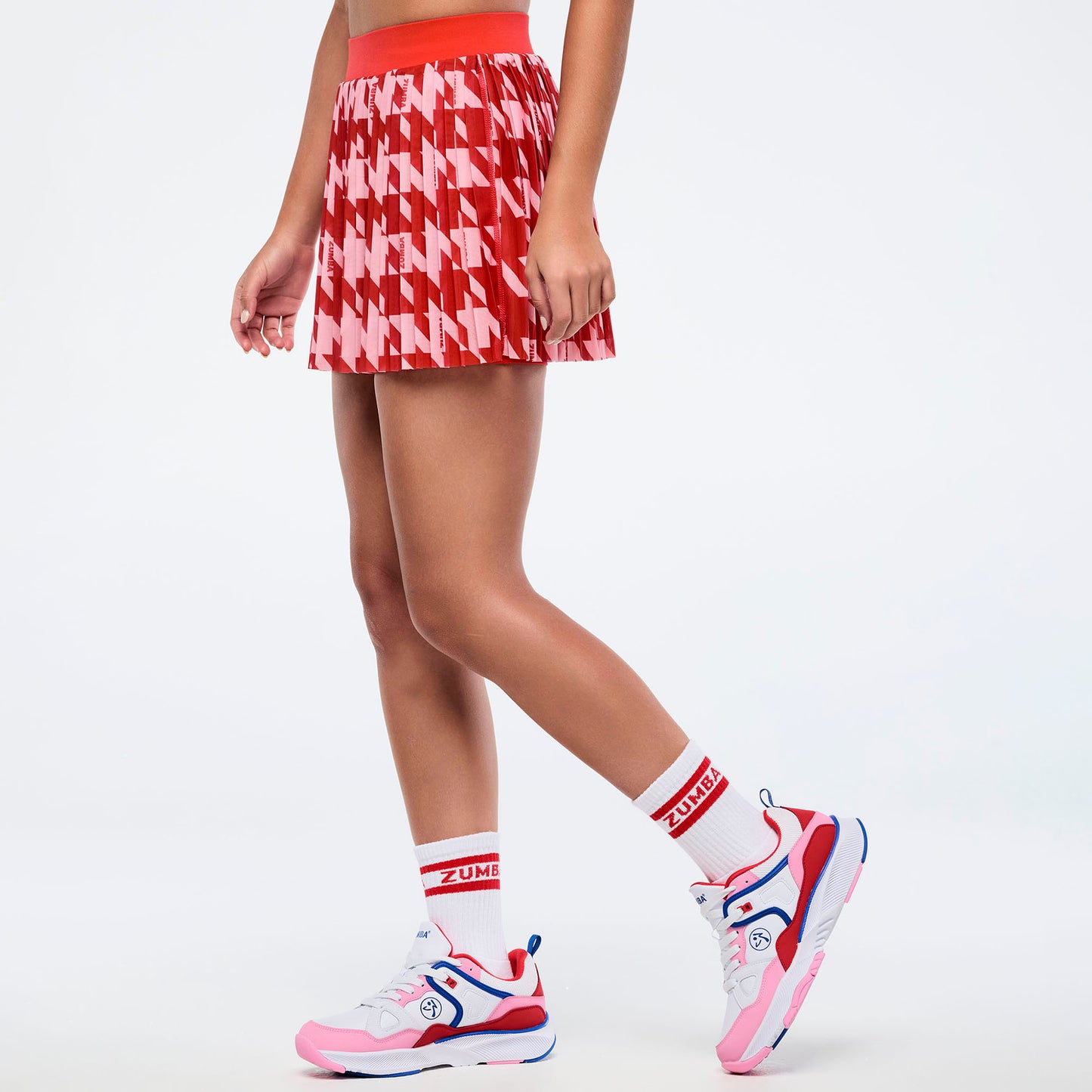 Zumba® Amour Plush Half Crew Sock - White