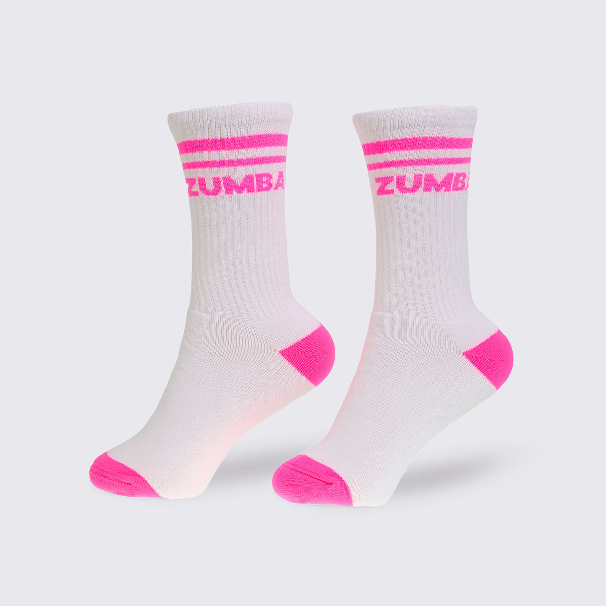 Electric Feel Plush High Socks - White/Pink