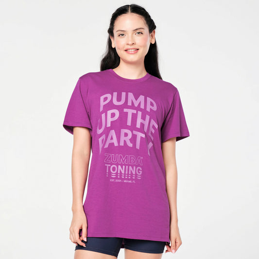 ZIN™ Zumba® Toning Crew Neck Tee - Toning Purple