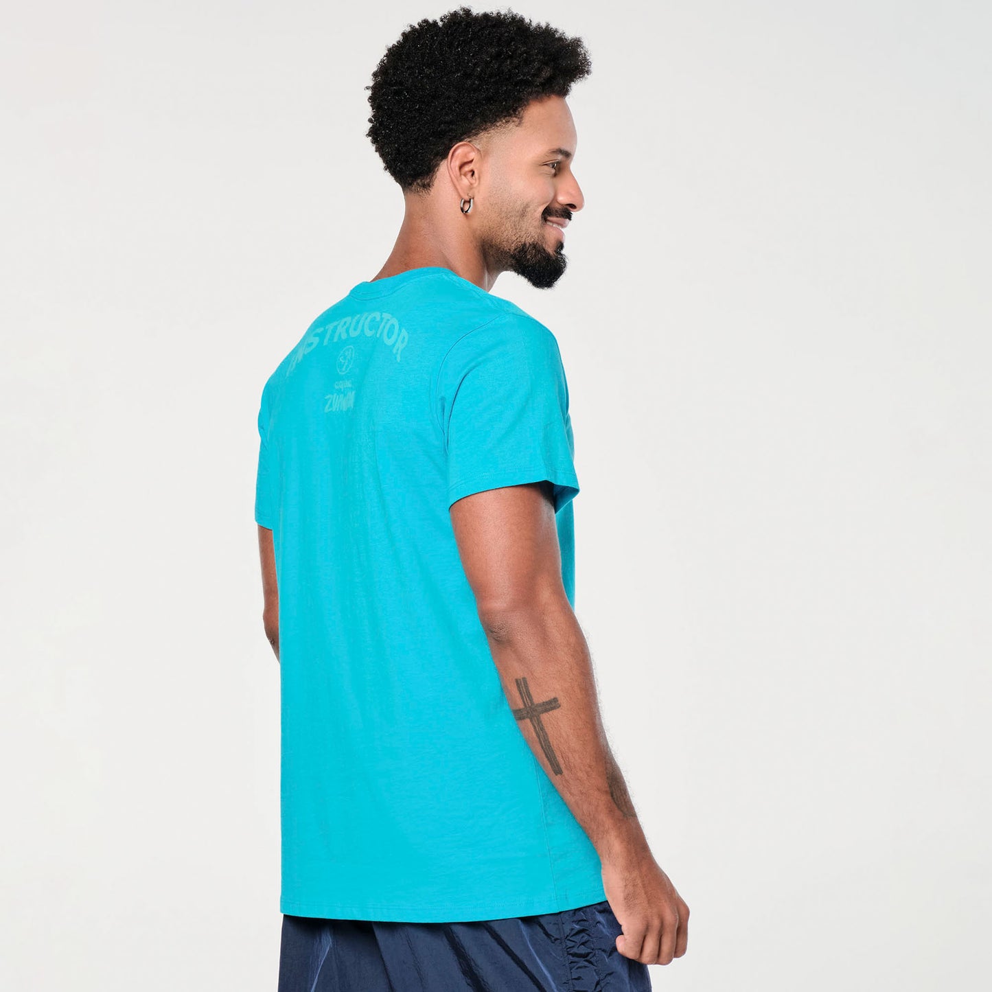 ZIN™ Aqua Zumba® Crew Neck Tee - Aqua Blue