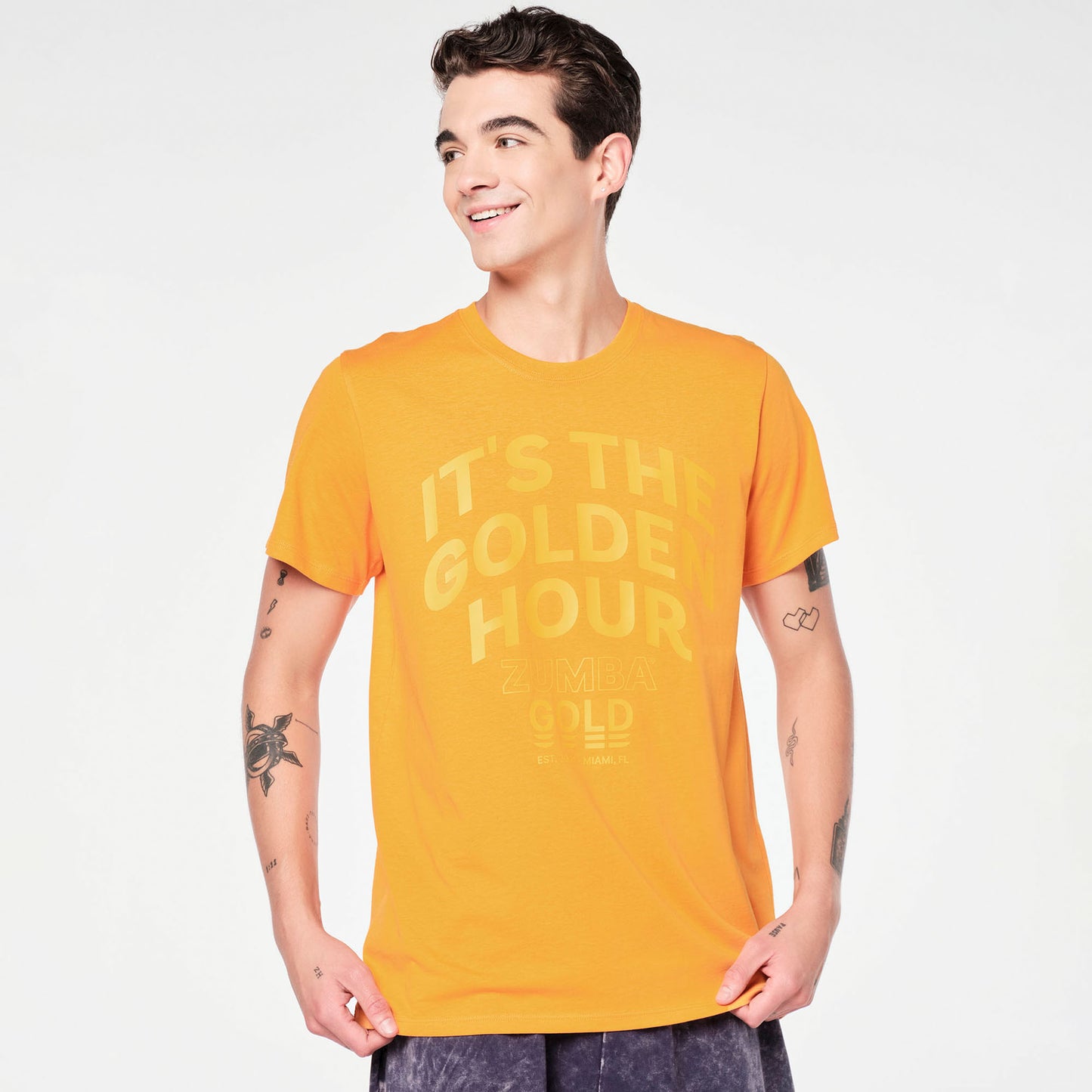 ZIN™ Zumba® Gold Crew Neck Tee - Gold Orange