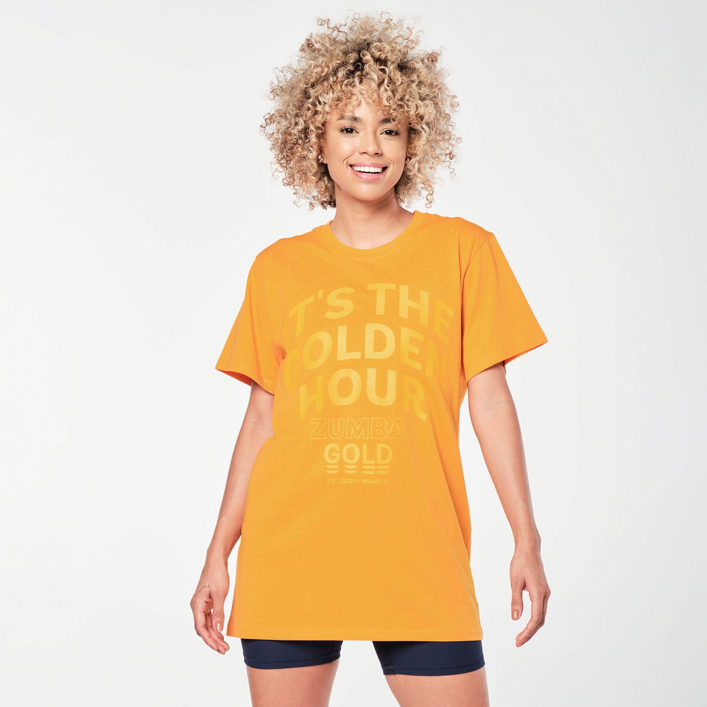 ZIN™ Zumba® Gold Crew Neck Tee - Gold Orange