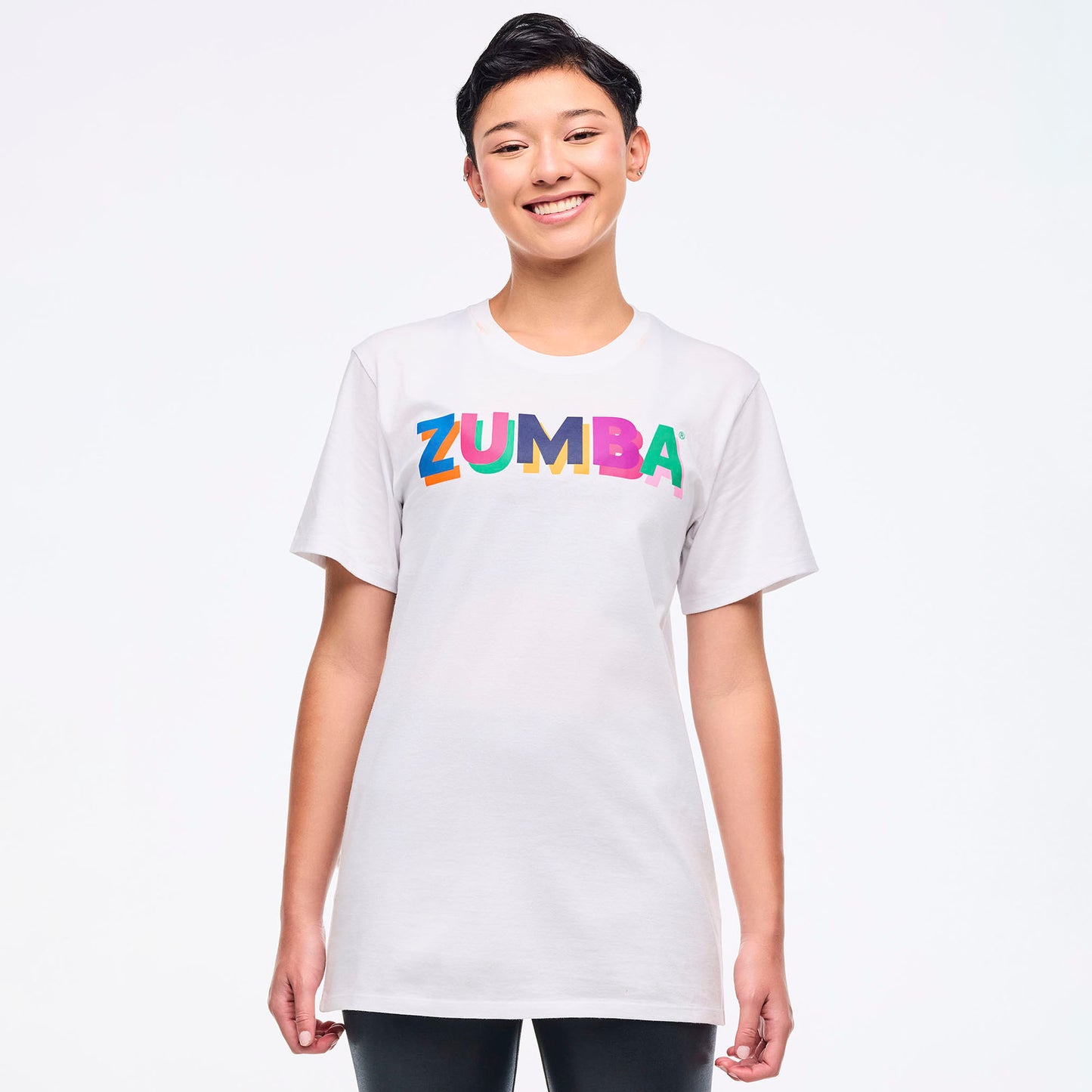 |Zumba® Multicolor Crew Neck Tee