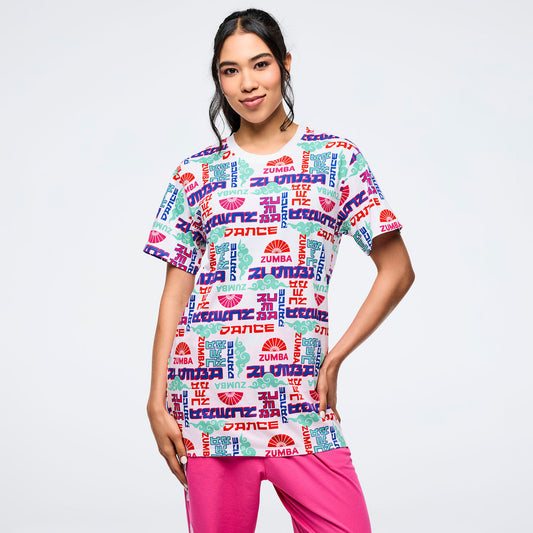 Eastern Flavor Crew Neck Tee - White/Blue