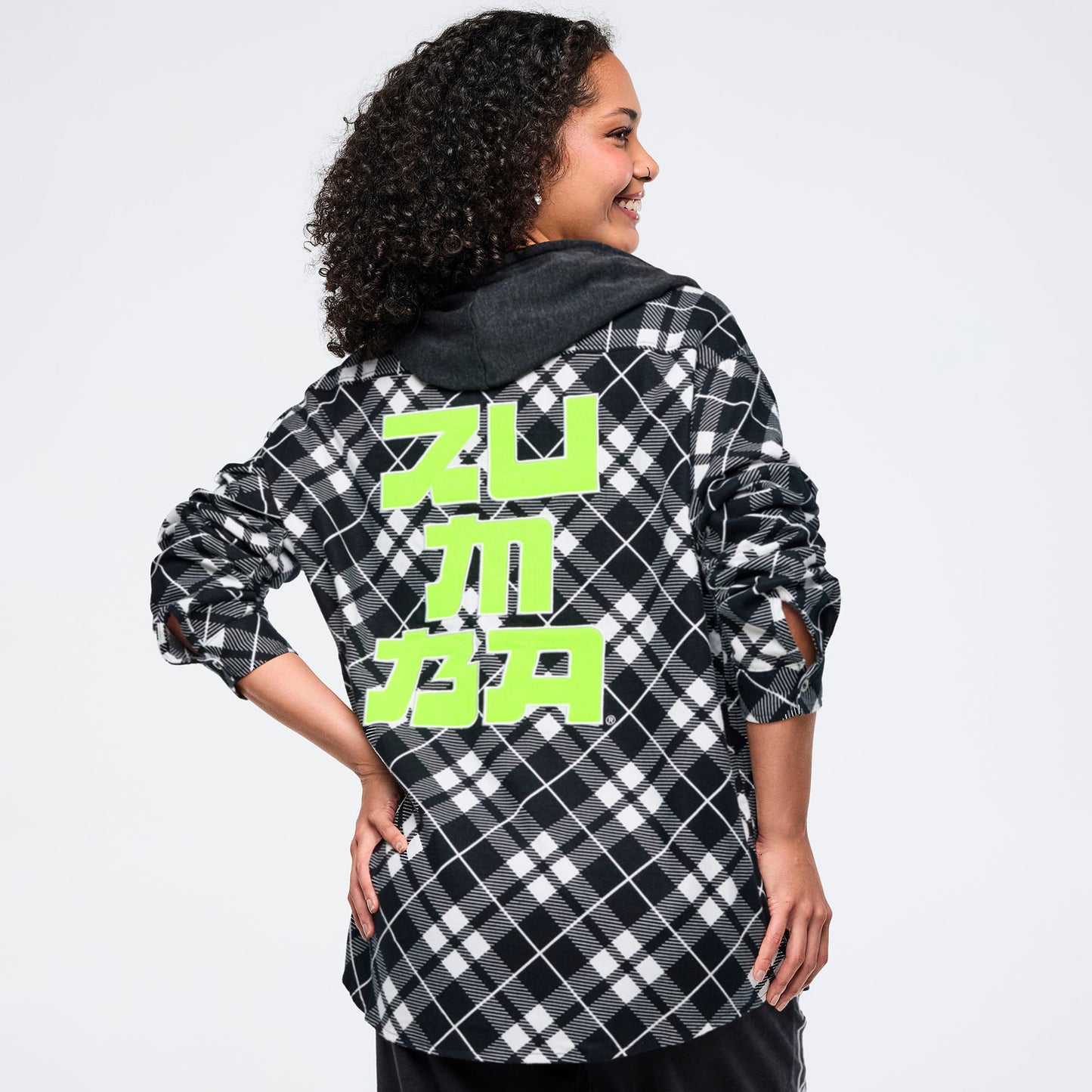 Eastern Flavor Flannel Shacket With Hood