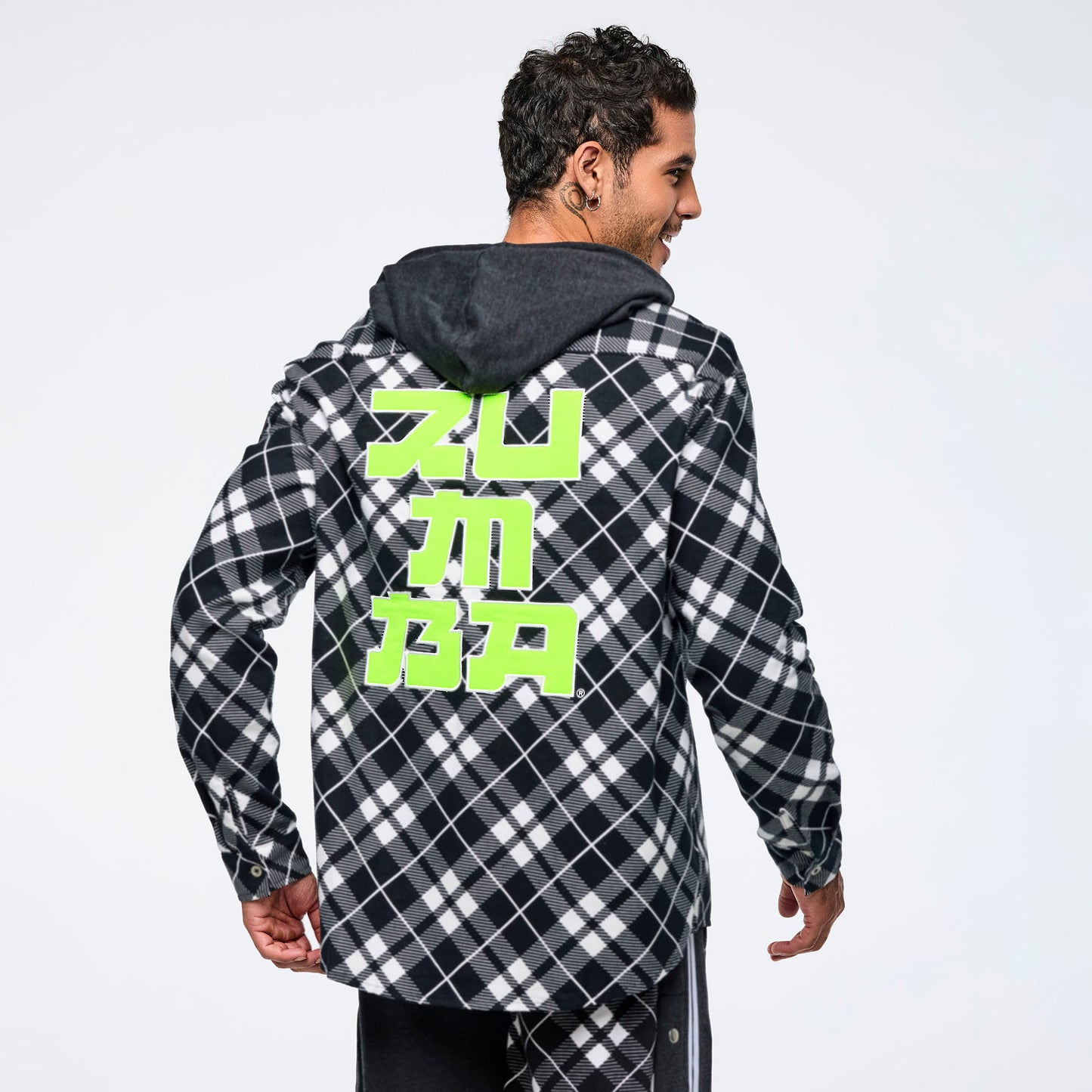 Eastern Flavor Flannel Shacket With Hood
