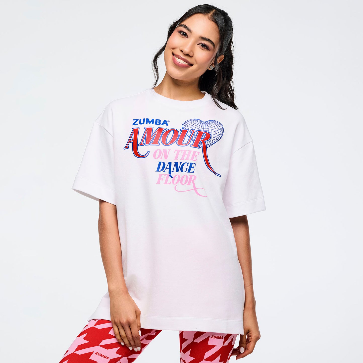 Zumba® Amour Oversized Crew Neck Top