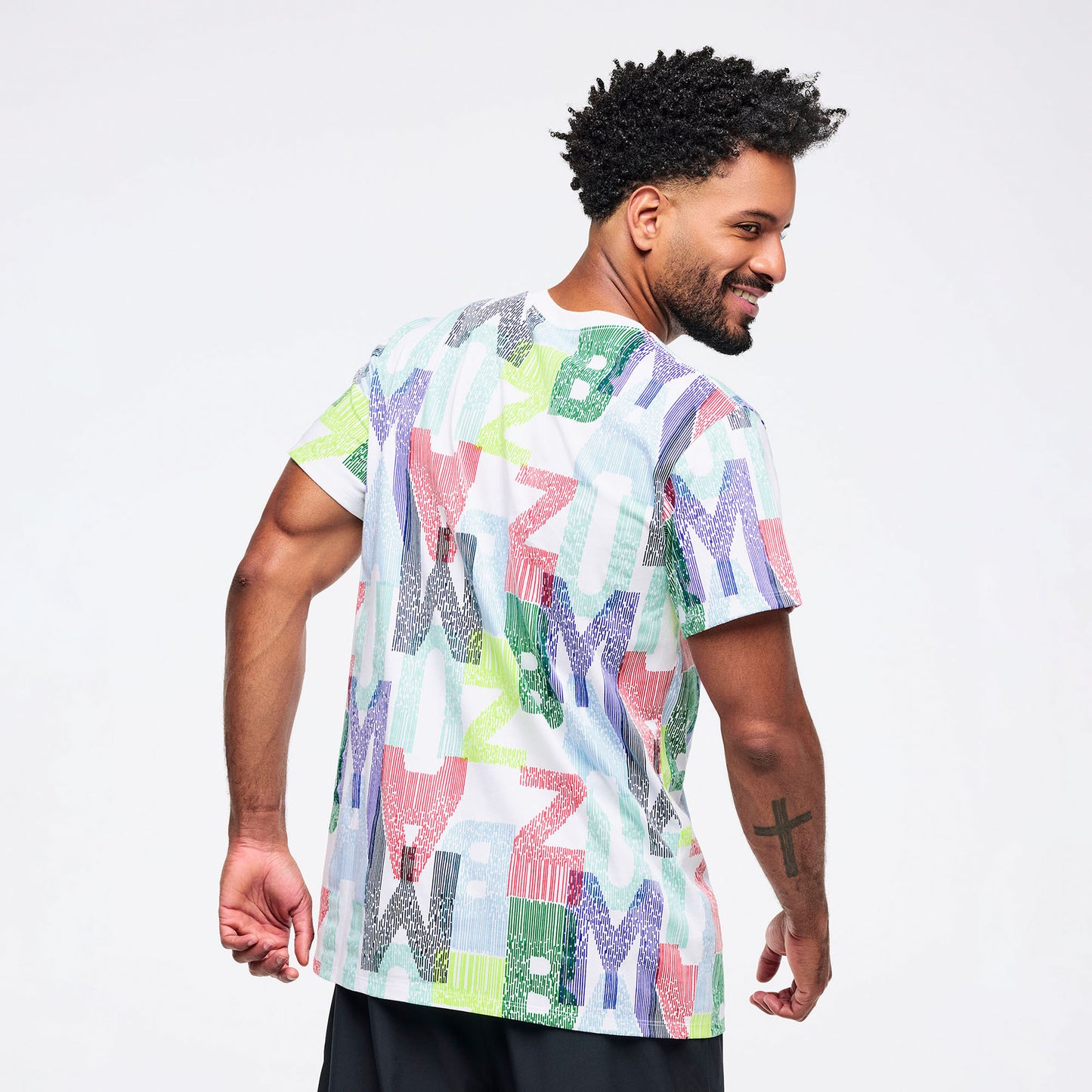 Latin Movement Unisex Crew Neck Tee - White/Blue