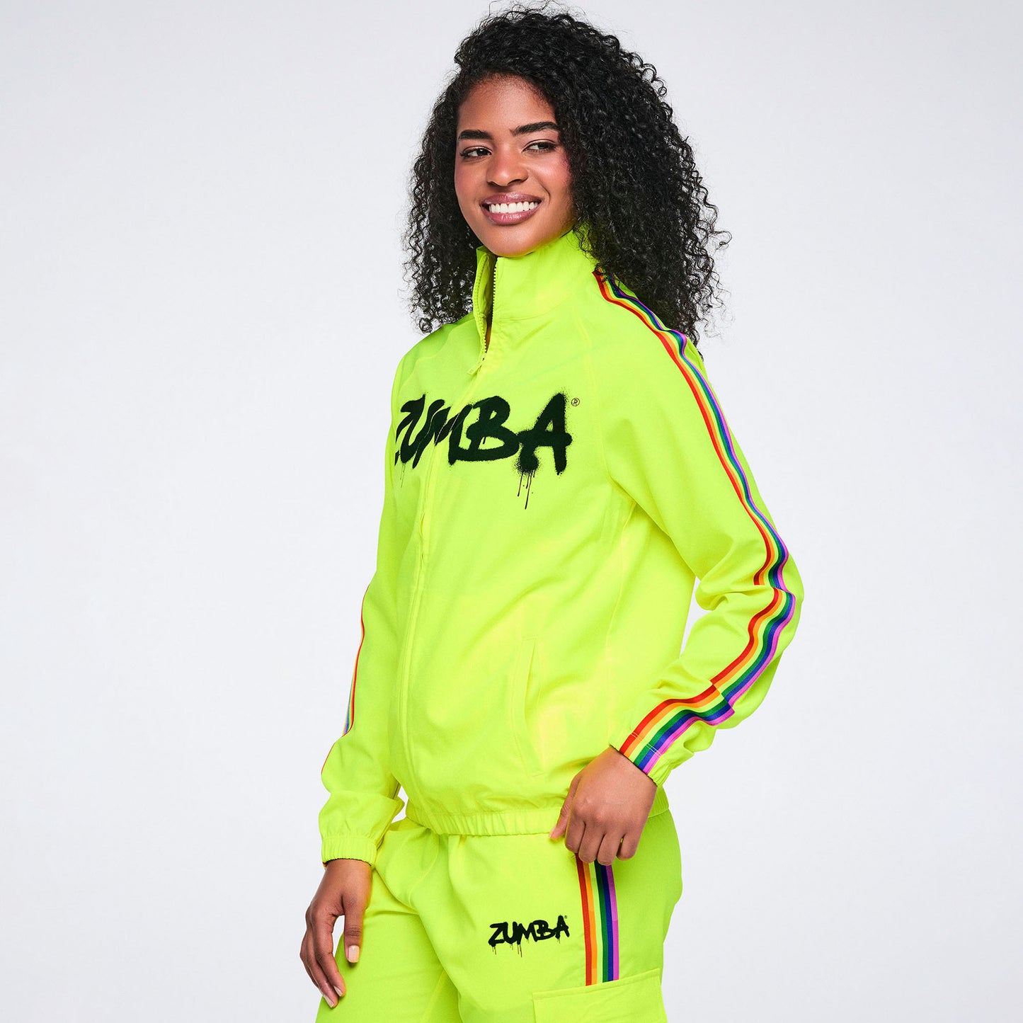 Pride Mock Neck Woven Jacket