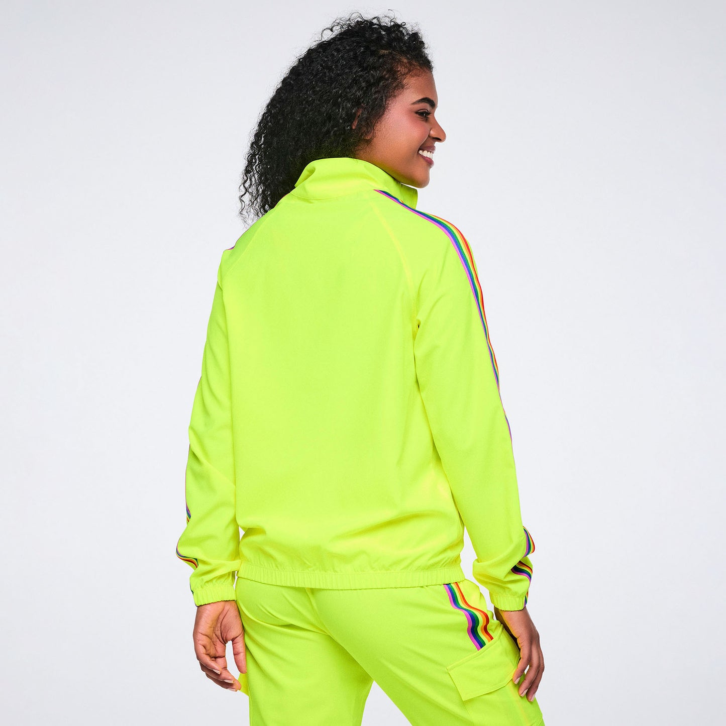 Pride Mock Neck Woven Jacket