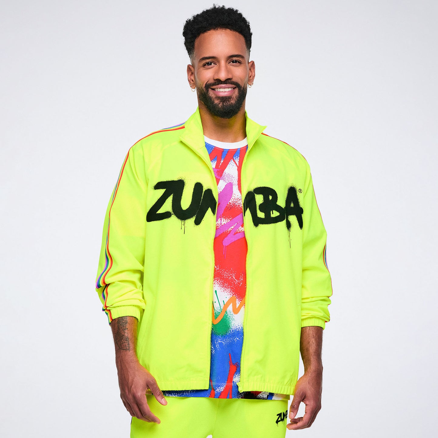 Pride Mock Neck Woven Jacket