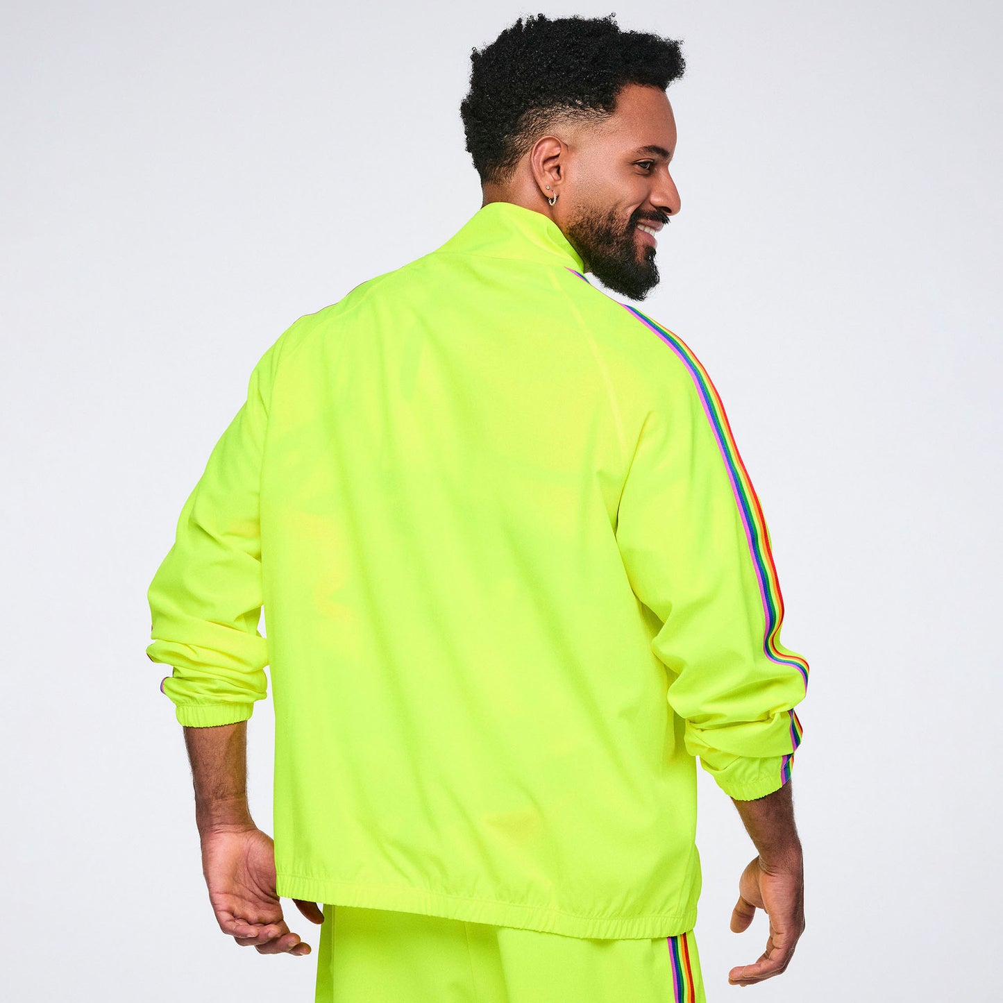 Pride Mock Neck Woven Jacket