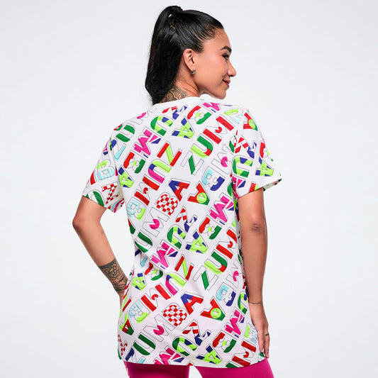 Worldwide Unisex Crew Neck Tee - White/Red