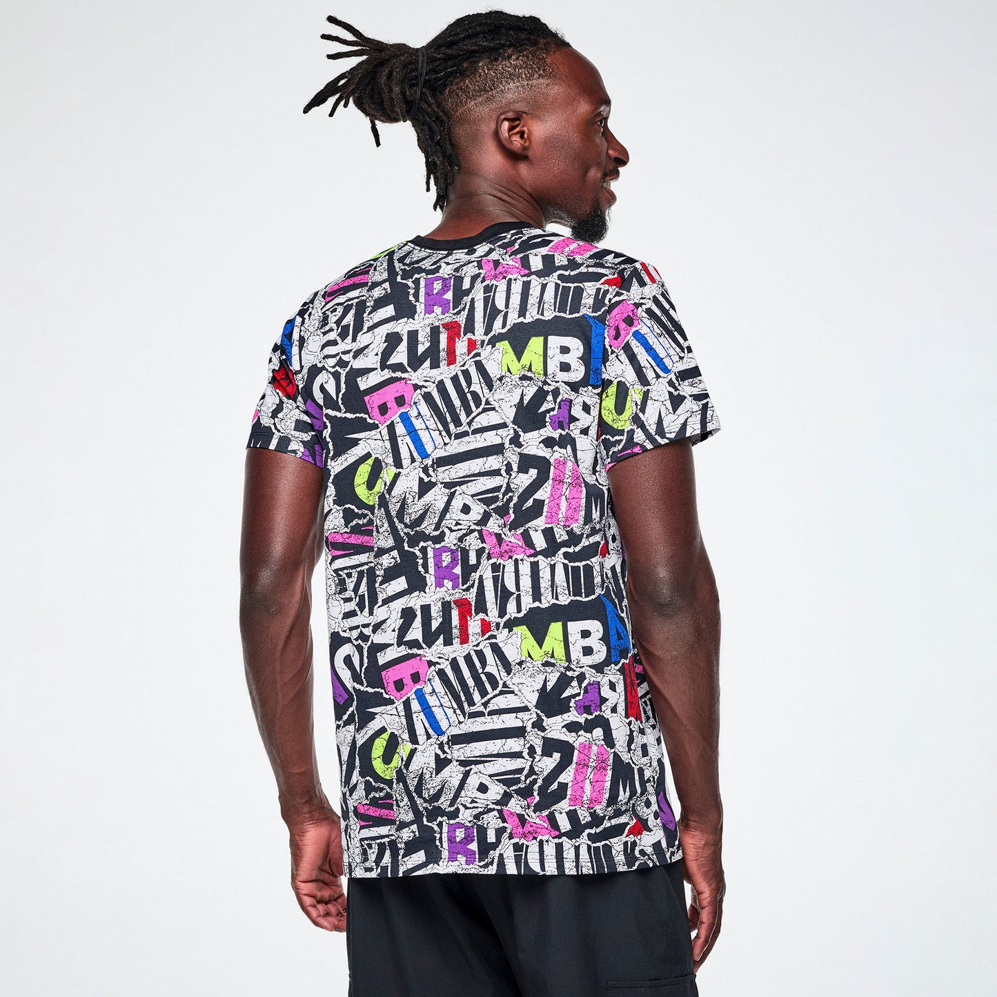 Rock 'n' Roll Unisex Crew Neck Tee - Black/White