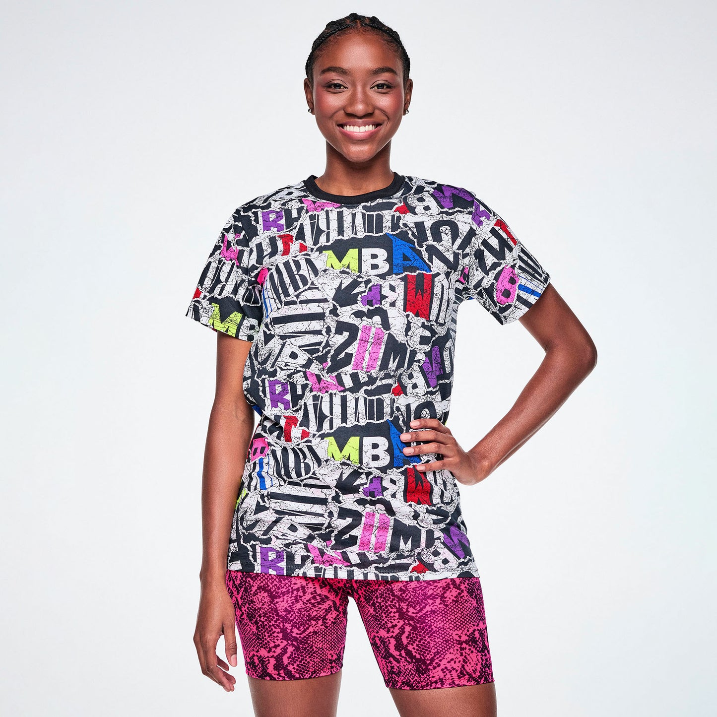 Rock 'n' Roll Unisex Crew Neck Tee - Black/White