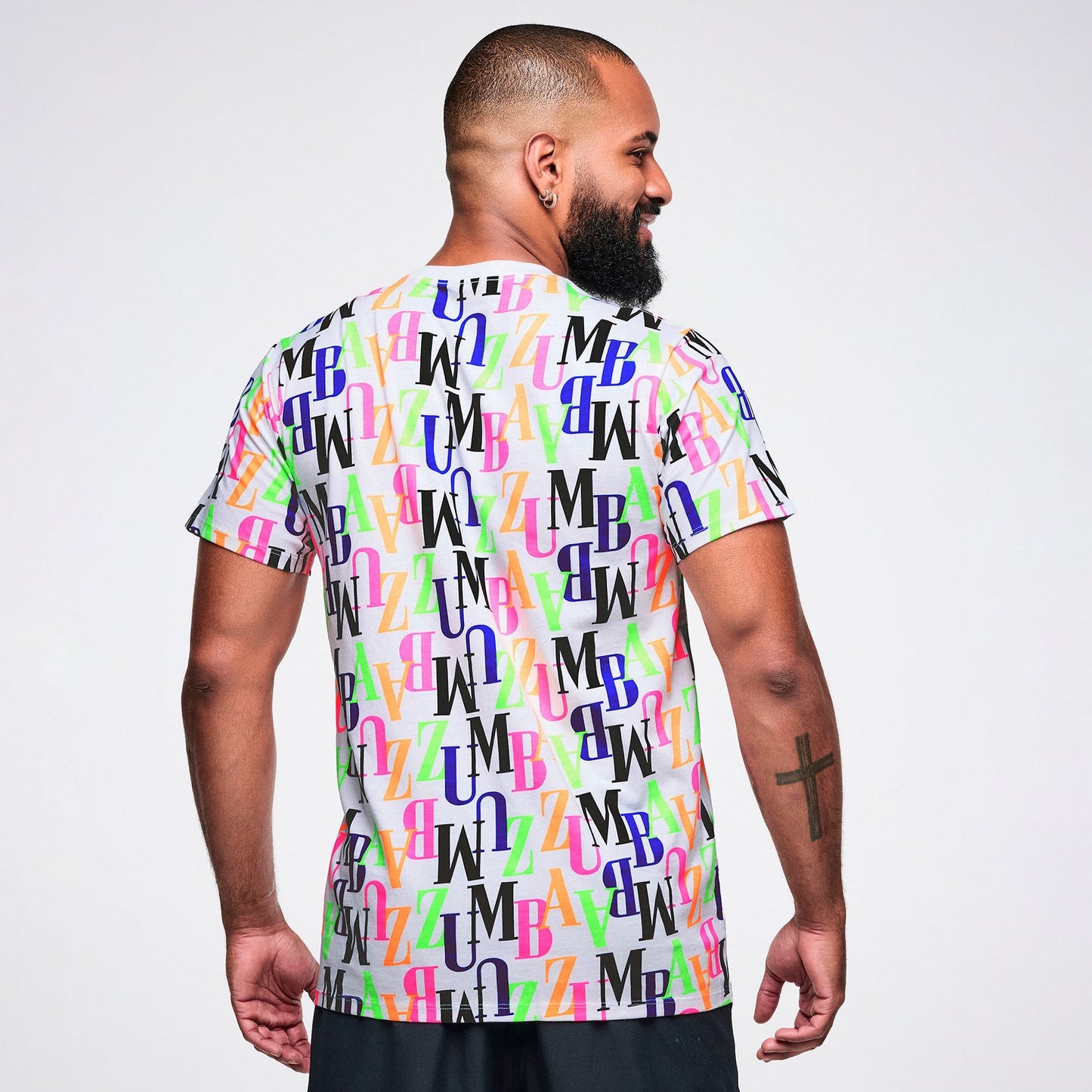 Dale-Z Unisex Crew Neck Tee - White/Multi