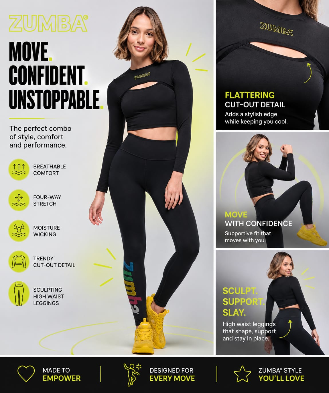 |ZA|Apres Zumba®  High Waisted Ankle Leggings