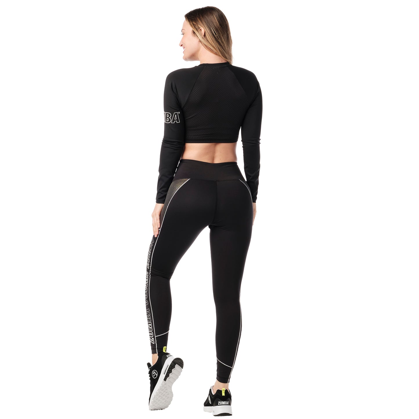 Zumba® Futuristic Long Sleeve Crop Top